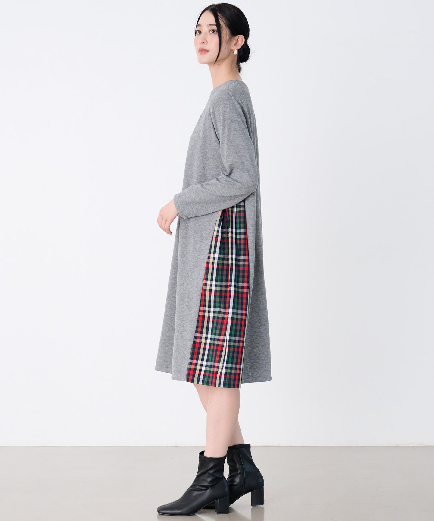 Arnold Palmer マシュマロリブ サイドチェック ワンピース